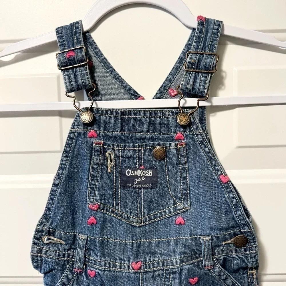 Oshkosh 18 month Heart Denim Overalls